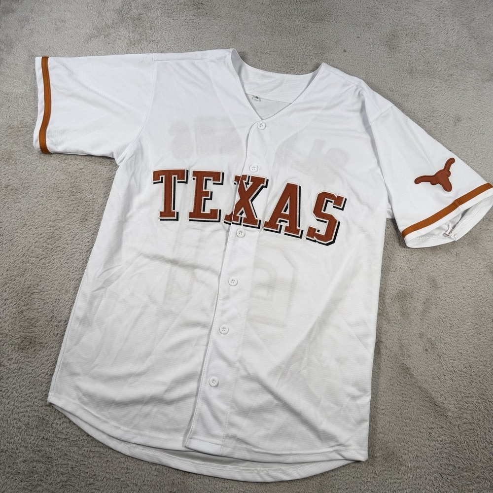 Vintage Roger Clemens Texas Longhorns Jersey Mens Medium White #21 Baseball